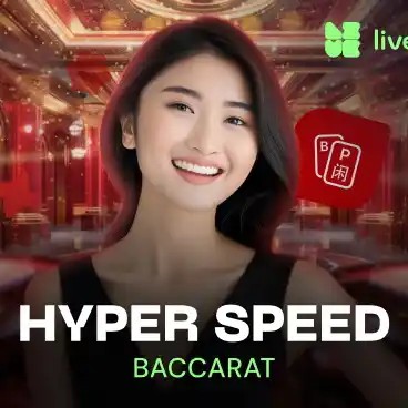 Official Live Dealer logo: Hyper Speed Baccarat by Evolution at Weiss